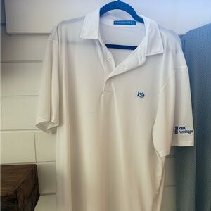 Southern Tide performance White Polo- RBC heritage size Large- worn a few times